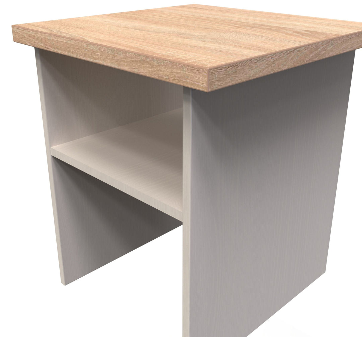 Vienna Lamp Table with Shelf and Oak Top