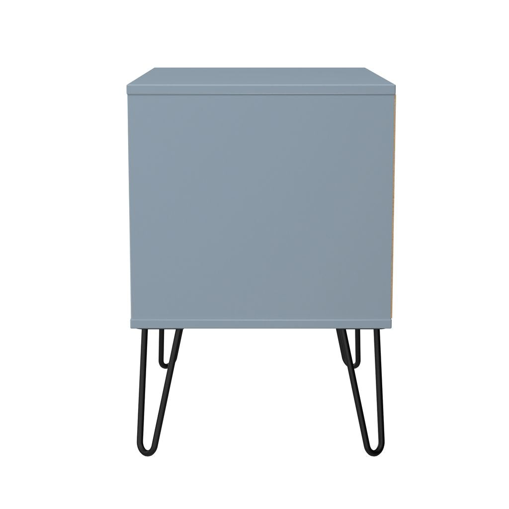 Harlequin 2 Drawer Midi Chest with Black Hairpin Legs
