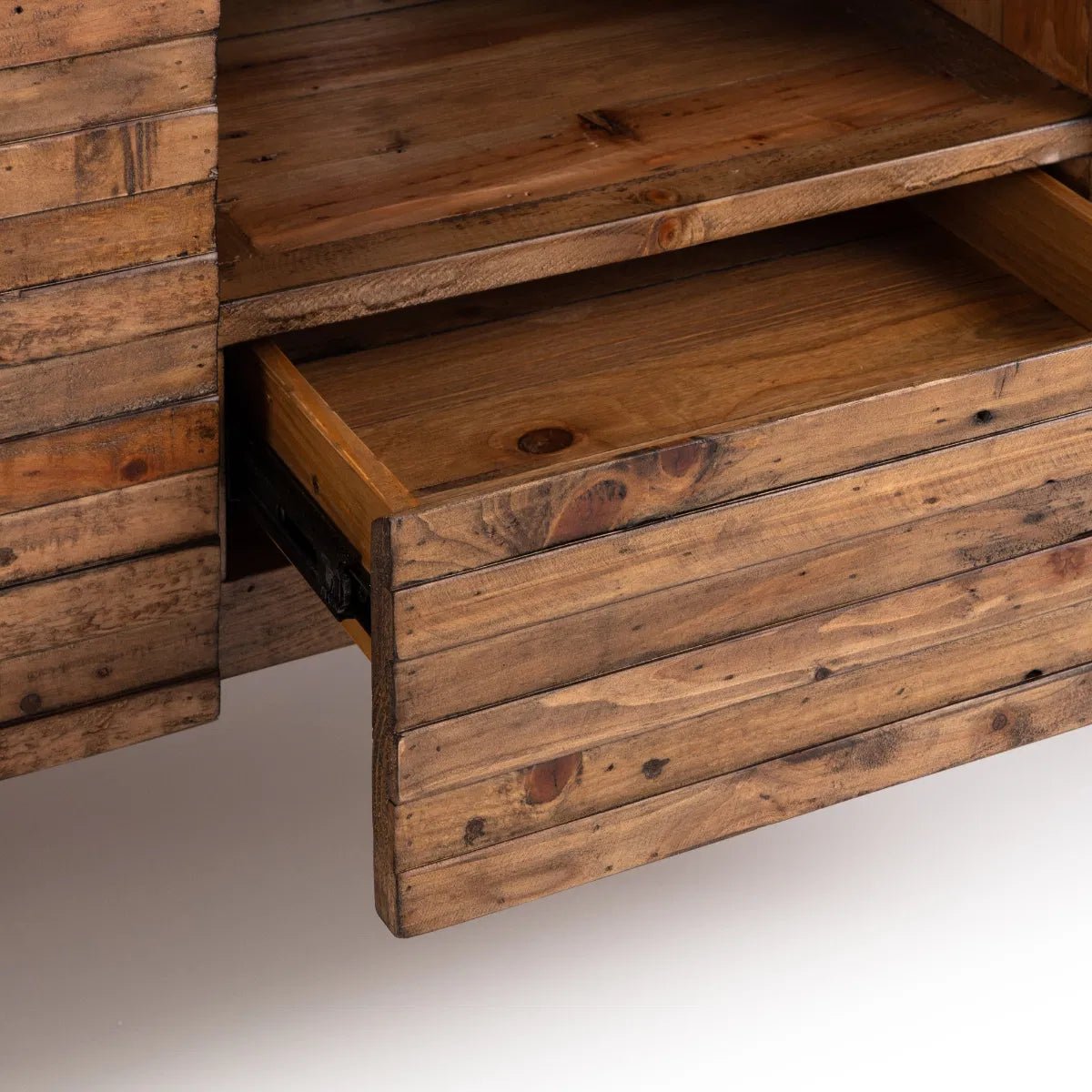 Woburn 2 Door 1 Drawer Reclaimed Wood Media Unit - Julian Bowen