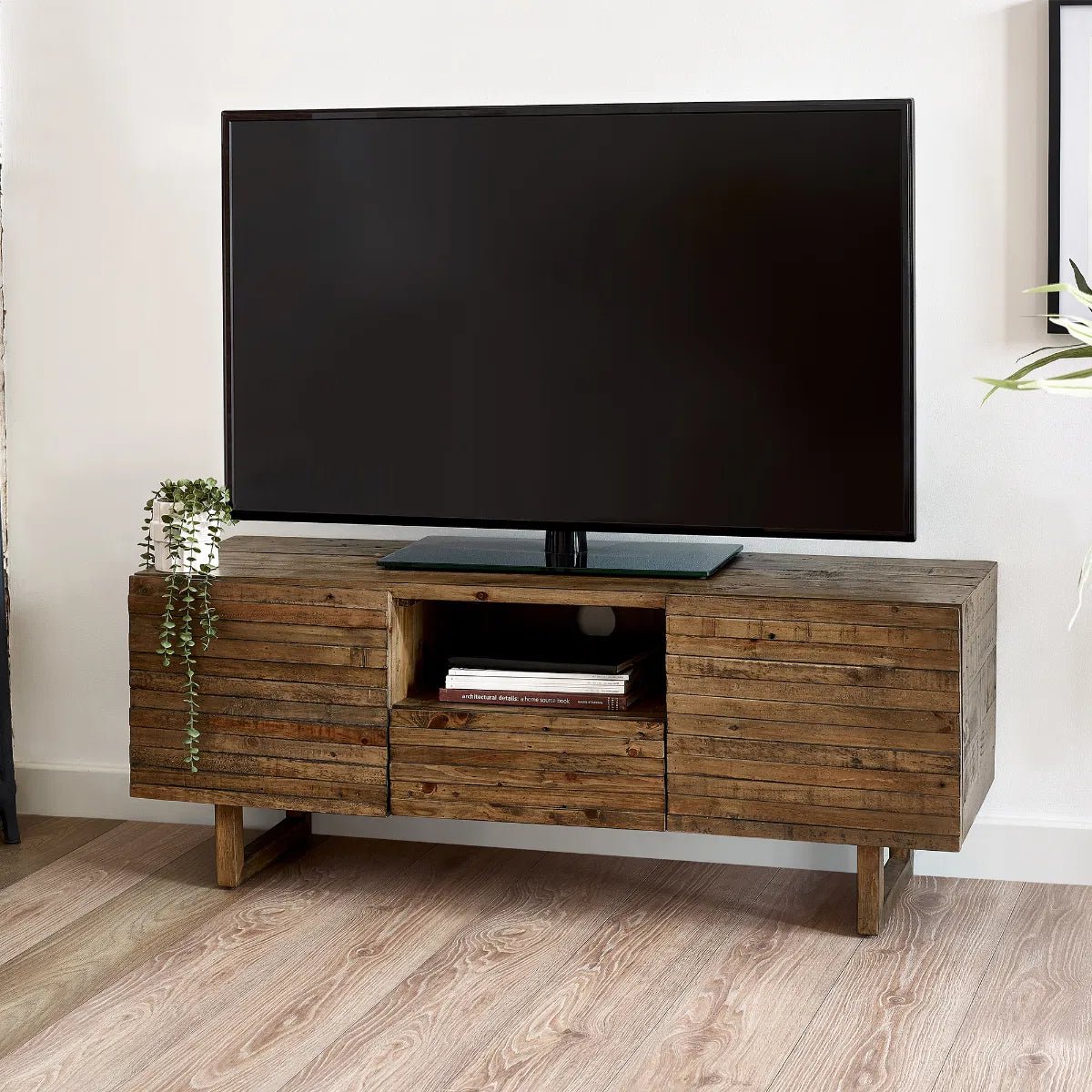 Woburn 2 Door 1 Drawer Reclaimed Wood Media Unit - Julian Bowen