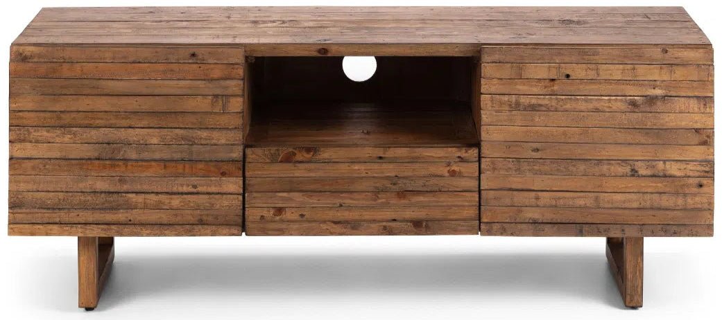 Woburn 2 Door 1 Drawer Reclaimed Wood Media Unit - Julian Bowen