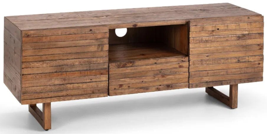 Woburn 2 Door 1 Drawer Reclaimed Wood Media Unit - Julian Bowen