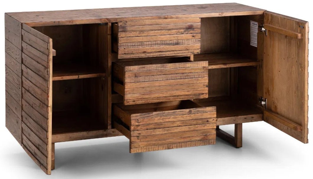 Woburn 2 Door 3 Drawer Reclaimed Wood Sideboard - Julian Bowen