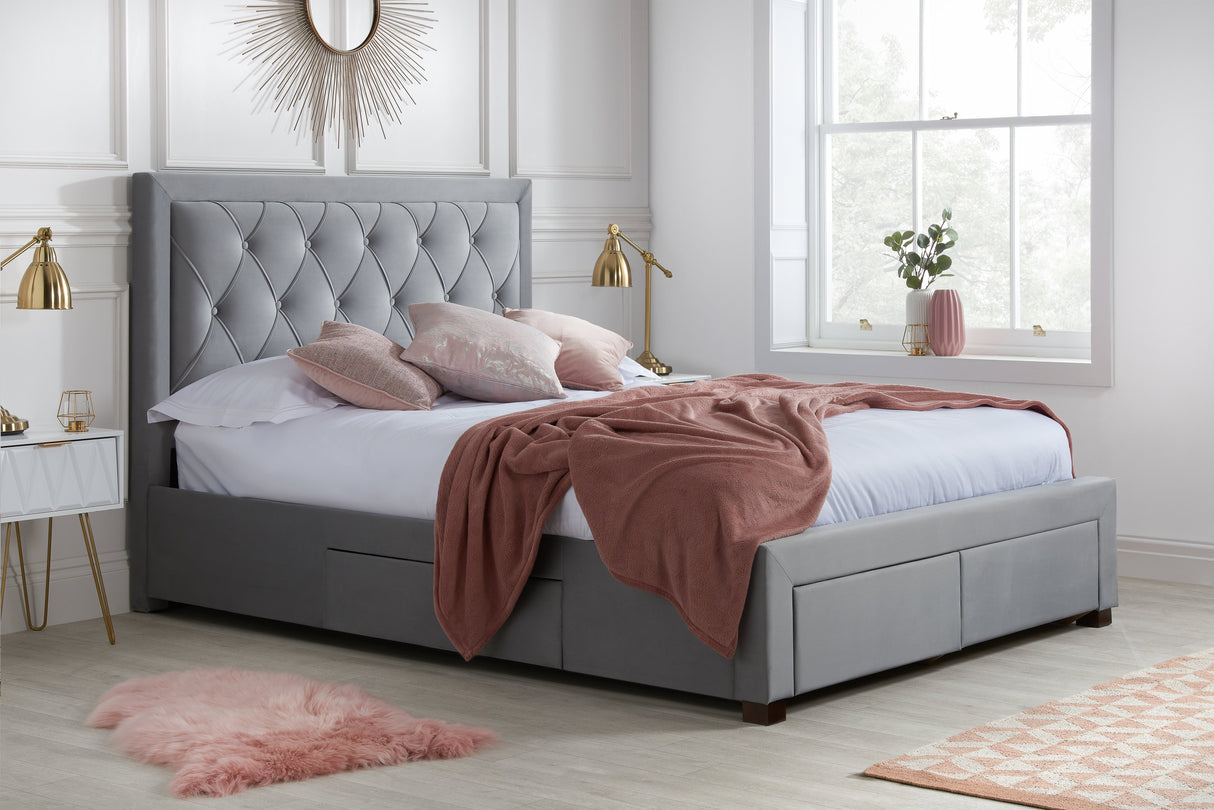 Woodbury Bed with Storage Drawers - Birlea