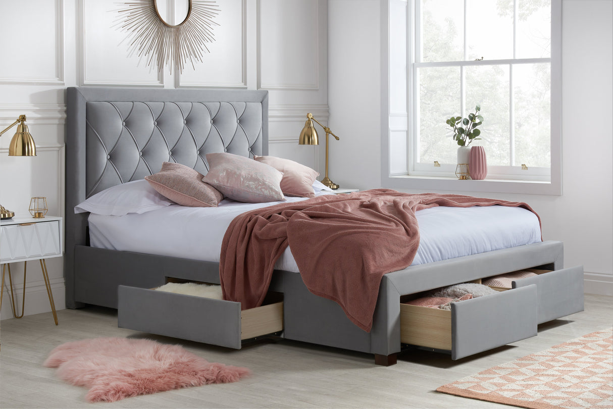 Woodbury Bed with Storage Drawers - Birlea