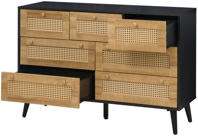 Manila Rattan 7 Drawer Chest of Drawers