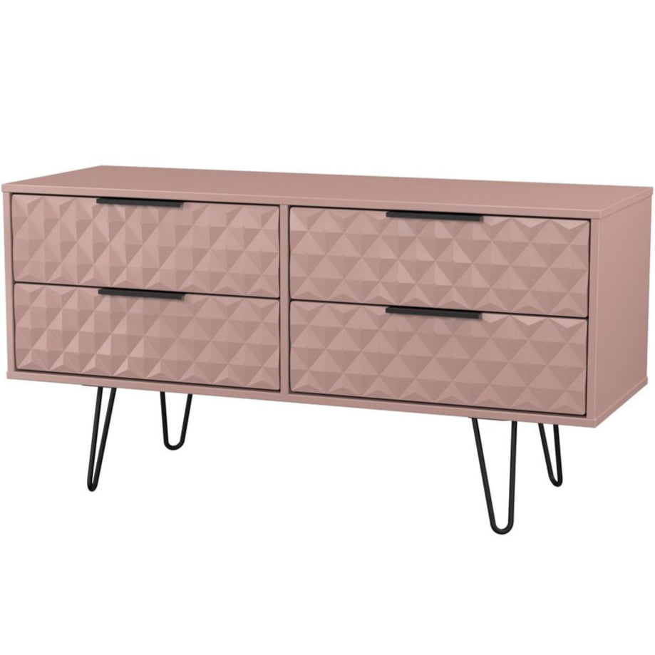 Harlequin 4 Drawer Bed Box with Black Hairpin Legs
