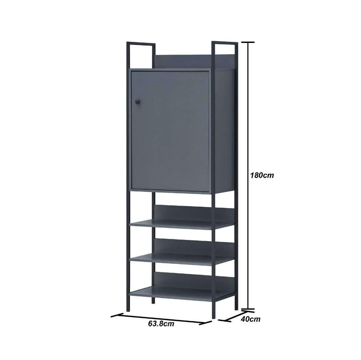 Zahra Storage Cabinet in Dark Grey - Timber Art Design
