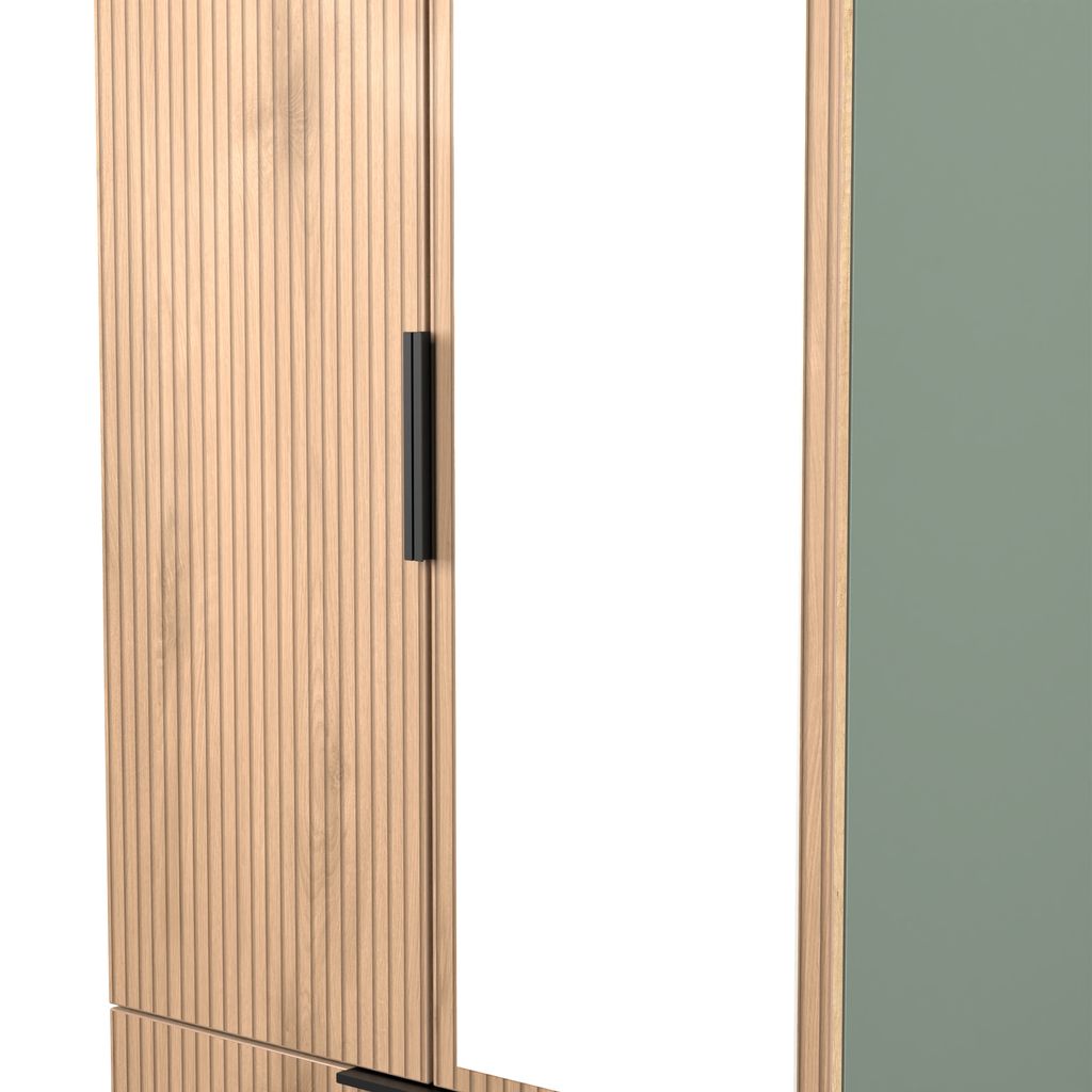 Java Mirrored 2 Drawer 2 Door Double Wardrobe