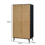 Manila Rattan 3 Piece Bedroom Set with 2 Door Wardrobe, Bedside Table & Chest of 3+2 Drawers