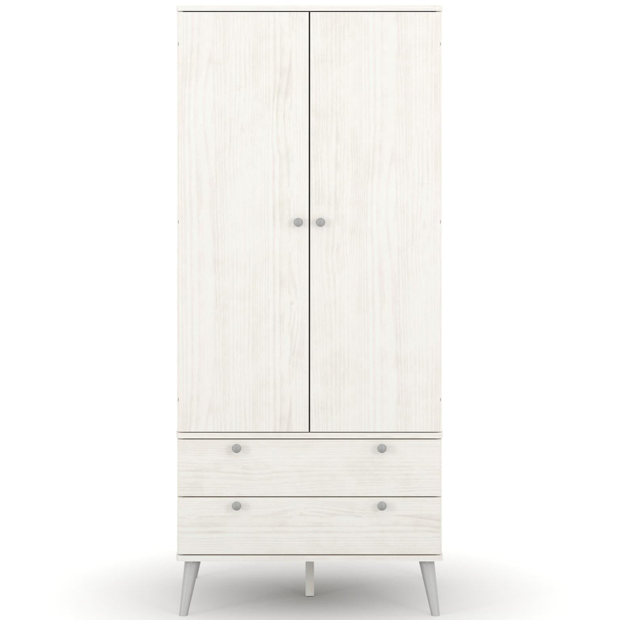 Augusta Curved 2 Drawer 2 Door Double Wardrobe