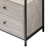 Alva Open Wardrobe with 2 Drawers 3 Piece Bedroom Set