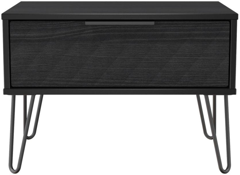 Harlequin 1 Drawer Midi Chest with Black Hairpin Legs