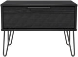 Harlequin 1 Drawer Midi Chest with Black Hairpin Legs