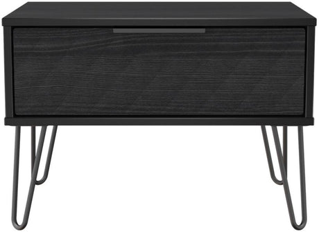 Harlequin 1 Drawer Midi Chest with Black Hairpin Legs