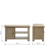 Acadia 1 Door Open Shelf TV Cabinet