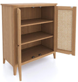 Cypress 2 Door Rattan Cabinet