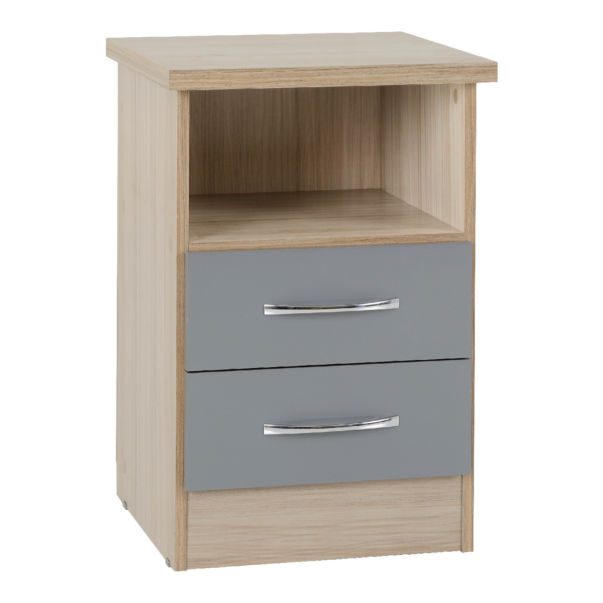 Nevada 2 Drawer Bedside Cabinet