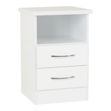 Nevada 2 Drawer Bedside Cabinet