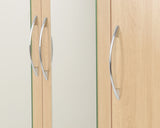 Nevada 3 Door 2 Drawer Mirrored Wardrobe
