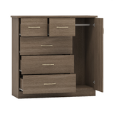 Nevada 5 Drawer Low Wardrobe