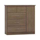 Nevada 5 Drawer Low Wardrobe