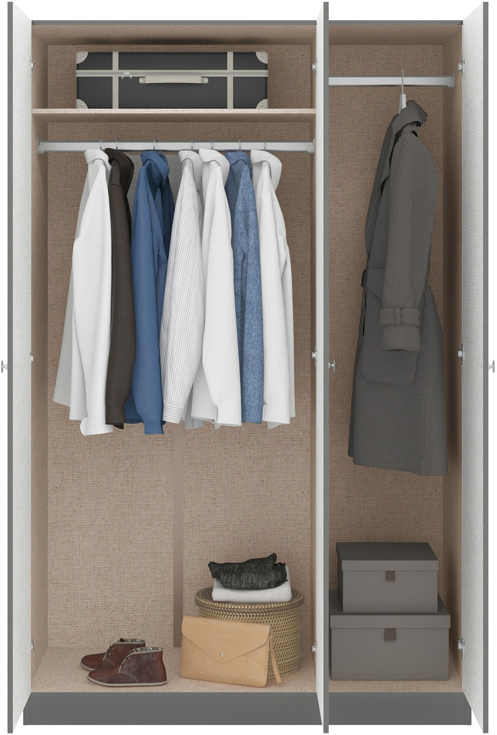 Denver 3 Door Triple Wardrobe