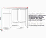 Malvern 6 Door 2 Drawer Wardrobe
