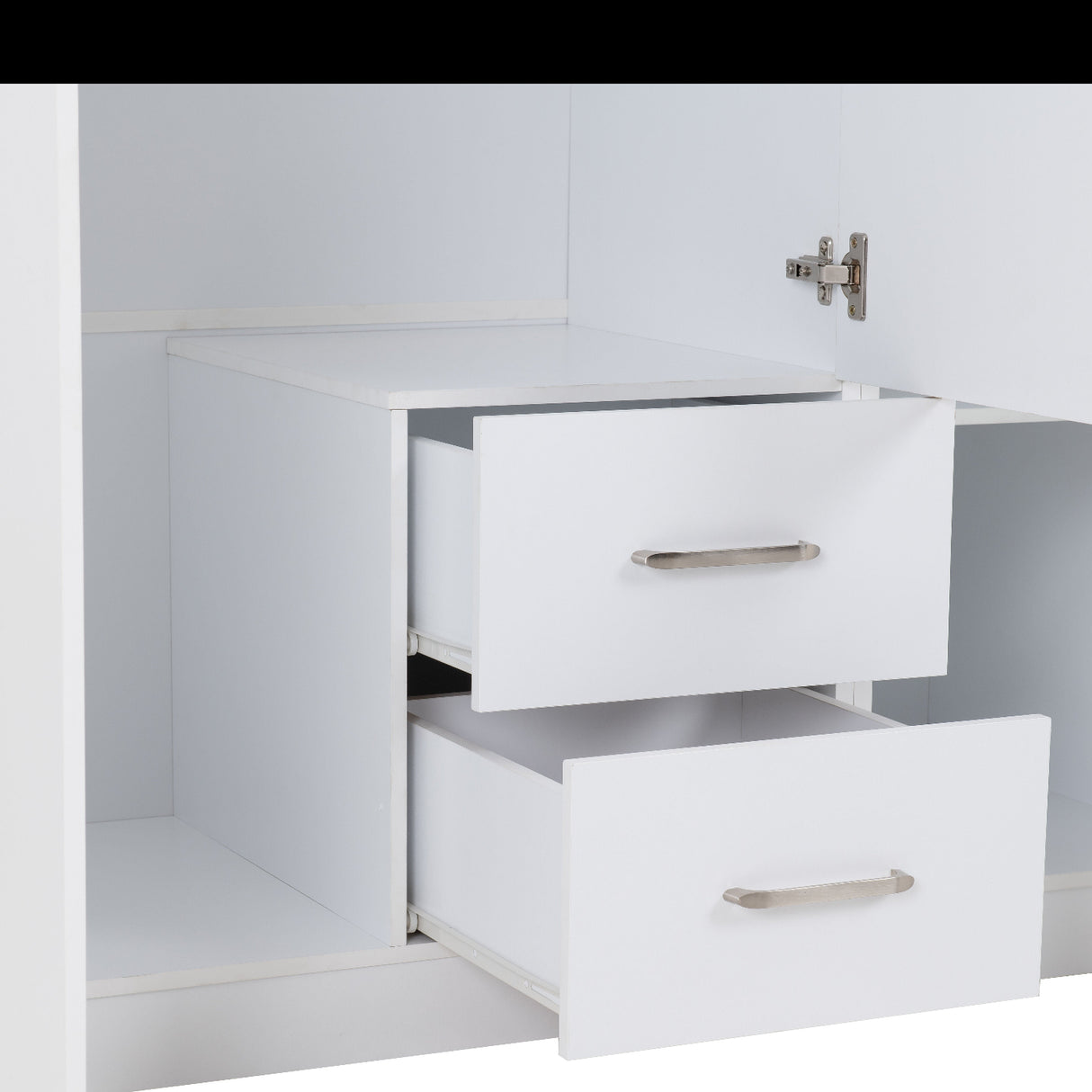 Dakota 3 Door 2 Drawer Mirrored Triple Wardrobe