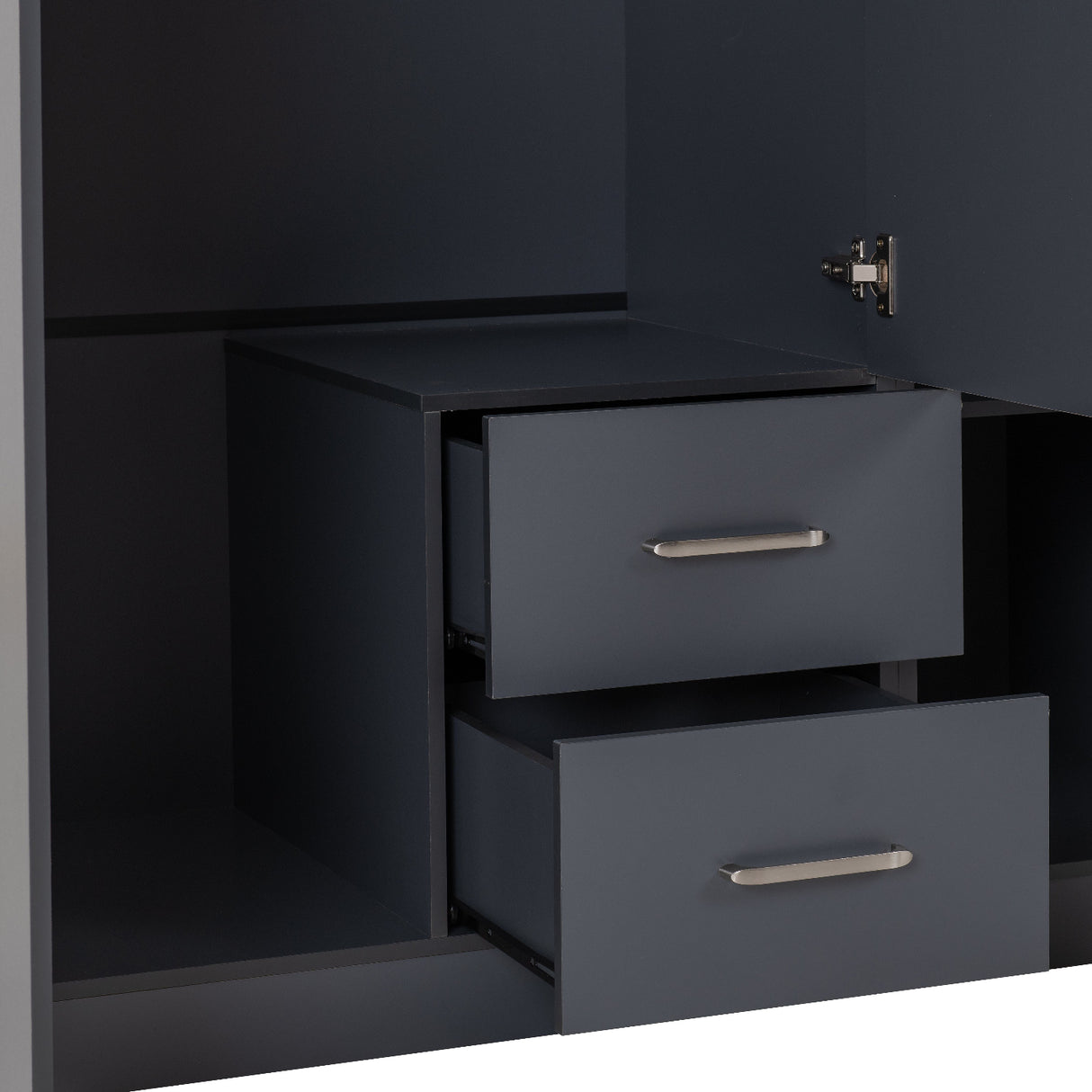 Dakota 3 Door 2 Drawer Mirrored Triple Wardrobe