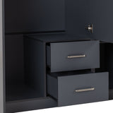 Dakota 3 Door 2 Drawer Mirrored Triple Wardrobe
