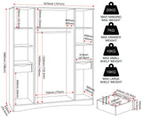 Tessa 4 Door Mirrored Wardrobe