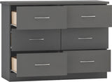 Nevada 6 Drawer Chest of Drawers