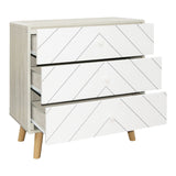 Dixie Dusty Grey and White 3 Drawer Chest