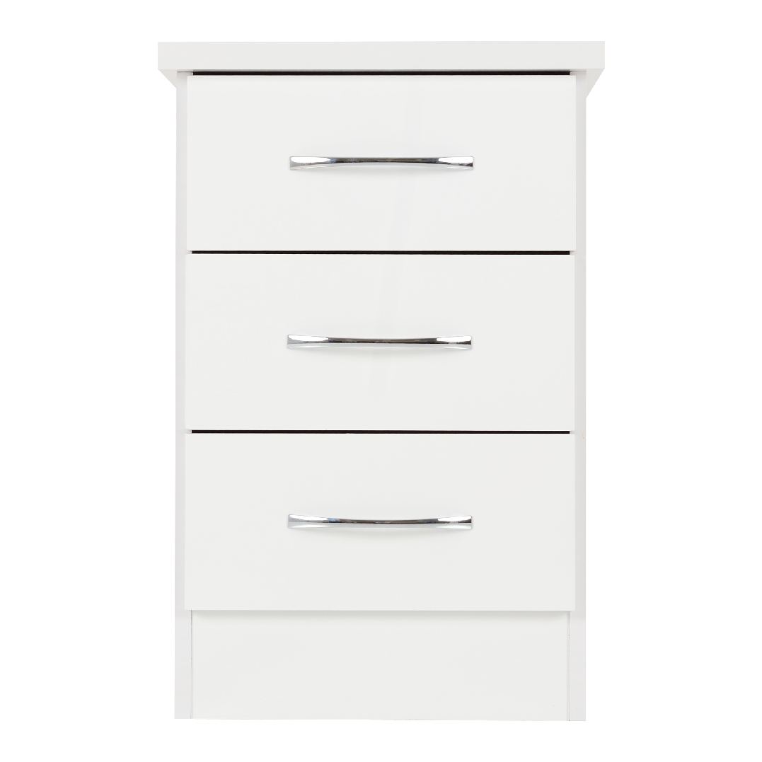 Nevada 3 Drawer Bedside Cabinet