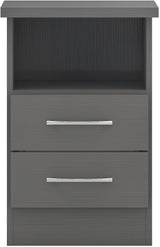 Nevada 2 Drawer Bedside Table