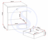 Denver 2 Door Double Wardrobe 3 Piece Bedroom Set