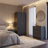 Highbury 3 Piece Bedroom Set With 2 Door Double Wardrobe
