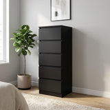 Malvern 5 Drawer Narrow Tallboy Chest of Drawers