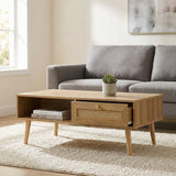 Manila Rattan Effect Coffee Table with Storage Drawer