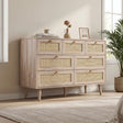 Willow oak rattan 7 drawer chest of drawers