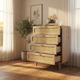 Willow Rattan 2 Door Wardrobe 3 Piece Bedroom Set