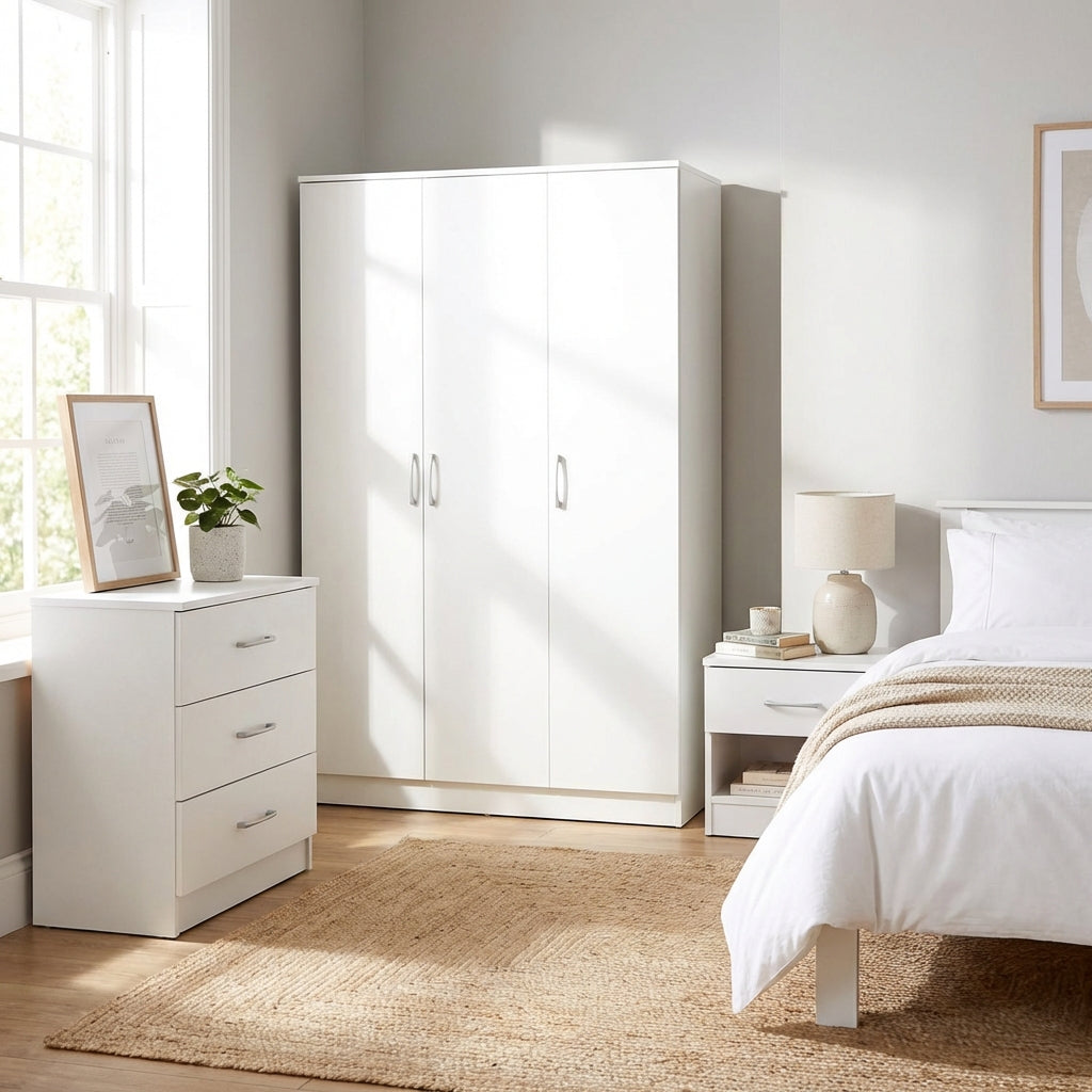 Highbury 3 Piece Bedroom Set With 3 Door Triple Wardrobe
