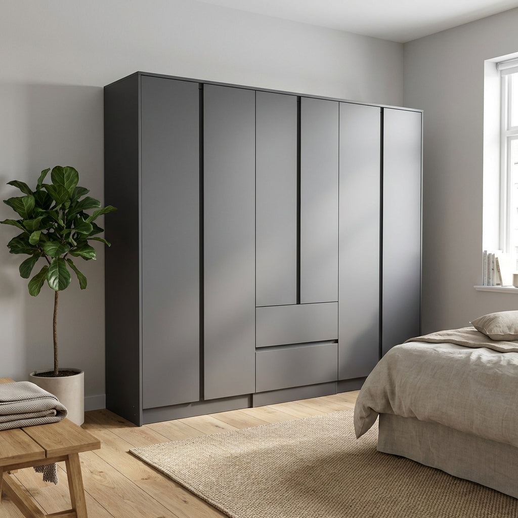 Malvern 6 Door 2 Drawer Wardrobe