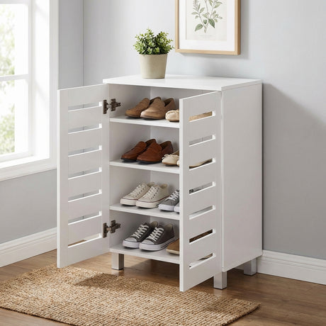 Euston Modern 2 Door Shoe Storage Cabinet