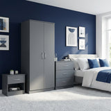 Highbury 3 Piece Bedroom Set With 2 Door Double Wardrobe