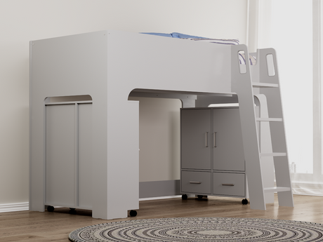 Eden Mid Sleeper Bed with Wardrobe