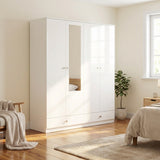 Denver 4 Door 2 Drawer Mirrored Wardrobe