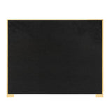 Chelsea Black Fabric Bed Frame with Gold Trim