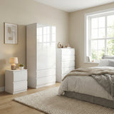 Soho 2 Door Wardrobe, 5 Drawer Chest & Bedside Table Bedroom Set